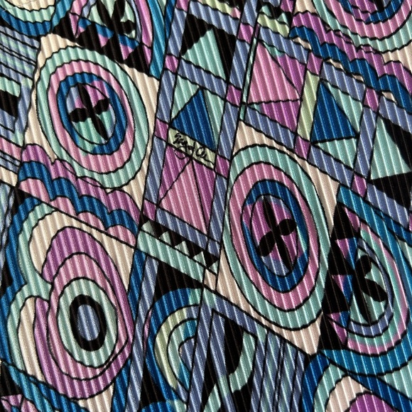 Sigrid Olsen dress accordian pleats, wrap v-neck with cord waist tie. Sz XL - Picture 7 of 7